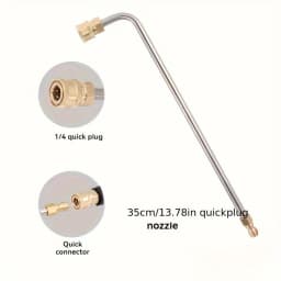High-Pressure Car Wash Water Gun Accessories with 1/4 Inch Quick Connectors | 90°/30°/U-Shaped Extension Rods