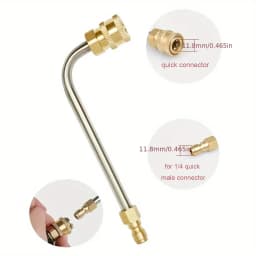 High-Pressure Car Wash Water Gun Accessories with 1/4 Inch Quick Connectors | 90°/30°/U-Shaped Extension Rods