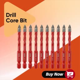 FOCSTOL Carbide Core Bit 6mm 10PCS Drill Bit Set Quick-fit Shank Tipped Hole Saw Woodworking For Plastic Masonry Ceramic Tile