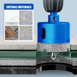 1pcs 18-110MM Diamond Coated Drill Bits Set Ceramic Tile Hole Saw with position drill for Glass Marble Granite Stone Porcelain
