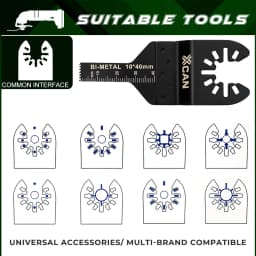 CMCP 1/2/5/10pcs Multi-Function Oscillating Saw Blade 10mm Bi-metal Precision Saw Blades Multitool Blades for Metal Wood Plastic