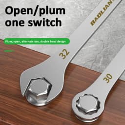 1PC 3mm Ultra-thin Wrench 4-27mm Large Open Plum Dual-Purpose Wrench Thin Stainless Steel Wrench Household Repair Hand Tools