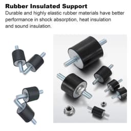8/4pcs Double Male Thread M3 M4 M5 M6 M8 M10 Rubber Mount Anti Vibration Male-Male Shock Absorbers Dia 8-40mm