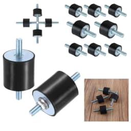 8/4pcs Double Male Thread M3 M4 M5 M6 M8 M10 Rubber Mount Anti Vibration Male-Male Shock Absorbers Dia 8-40mm