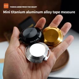 Titanium Aluminum Alloy Tape Measure DIY Hand Gauging Tools Key Ring Pull Ruler Keychain Portable Measuring Retractable Ruler