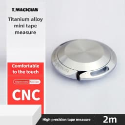 Titanium Aluminum Alloy Tape Measure DIY Hand Gauging Tools Key Ring Pull Ruler Keychain Portable Measuring Retractable Ruler