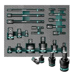 LIBRATON 1/4" 3/8" 1/2" Impact Socket Adapters and Reducer, Includes Reducers, Universal Joints, Socket Adapter Extension, 20pcs