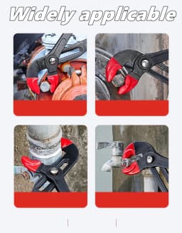 7/10/12 inch Multifunctional Water Pump Tongs, universal Wrenches with Large Openings Quickly Adjusted, Water Heating Wrench