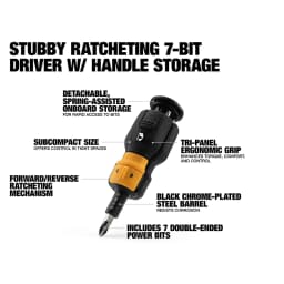 TOUGHBUILT TB-H5-MR-30 Multi-Bit Ratcheting 9-Piece Bi-material Handle Assorted Drive Screwdriver Set Defective Product