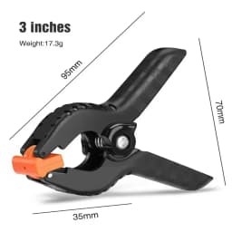 6Pcs 3 inch Heavy Duty Plastic Spring Clamps,Canvas paper painted screen clip,Photography Tool Background clip,Woodworking Clamp