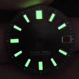 62MAS Sun Pattern Gray Modified Dial Suitable For NH35 Movement C3 Green Luminous 28.5mm Real Nail Disc