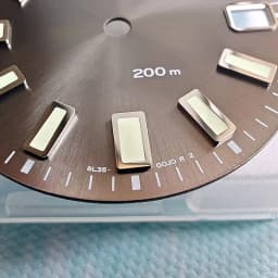62MAS Sun Pattern Gray Modified Dial Suitable For NH35 Movement C3 Green Luminous 28.5mm Real Nail Disc