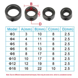 3-16mm drill bit limit ring small wrench round woodworking screw clamp positioning adjustment tool accessory set