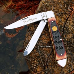 Classic Watchman Knife Bone Slip Joint Multi-Blade Folding Pocket Knives Traditional Design High-Quality Wood Handle