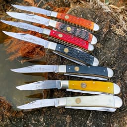 Classic Watchman Knife Bone Slip Joint Multi-Blade Folding Pocket Knives Traditional Design High-Quality Wood Handle