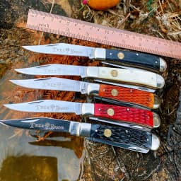 Classic Watchman Knife Bone Slip Joint Multi-Blade Folding Pocket Knives Traditional Design High-Quality Wood Handle