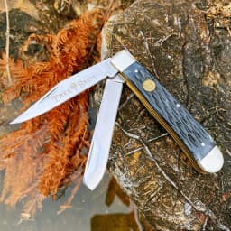 Classic Watchman Knife Bone Slip Joint Multi-Blade Folding Pocket Knives Traditional Design High-Quality Wood Handle