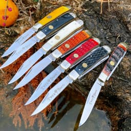 Classic Watchman Knife Bone Slip Joint Multi-Blade Folding Pocket Knives Traditional Design High-Quality Wood Handle