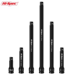 Hi-Spec Impact Socket Extension Bar Impact Socket Cr-V Steel With Lengths Of 3", 5", 10" 15"For Wrench Auto Repair