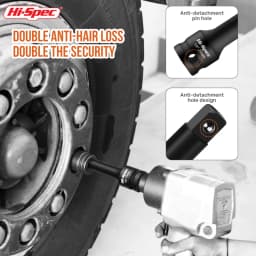 Hi-Spec Impact Socket Extension Bar Impact Socket Cr-V Steel With Lengths Of 3", 5", 10" 15"For Wrench Auto Repair