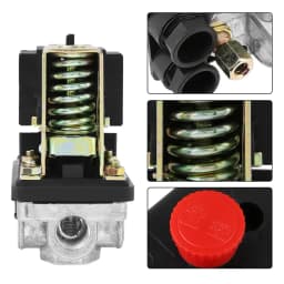 Heavy Duty 240V 16A Four Port Air Compressor Pressure Switch Control 90PSI ‑120PSI Air Compressor Pressure Switch Control