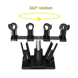Nasedal Airbrush Holder Gravity Stand Kit for Air Brush Paint Spray Gun Holding 6 Clamp-On Mount Table Bench Station
