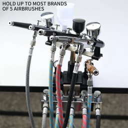 Nasedal Airbrush Holder Gravity Stand Kit for Air Brush Paint Spray Gun Holding 6 Clamp-On Mount Table Bench Station