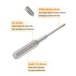 3/5pcs Phillips Slotted Torx Hex Triangle Y-Type Screwdriver Bit 5/32" Hex Shank Magnetic Cross Head S2 Steel Screw Driver Bit