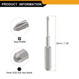 3/5pcs Phillips Slotted Torx Hex Triangle Y-Type Screwdriver Bit 5/32" Hex Shank Magnetic Cross Head S2 Steel Screw Driver Bit