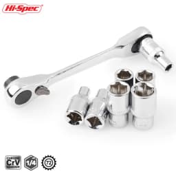 Mini 1/4 inch Double Ended Quick Socket Ratchet Wrench Socket Screwdriver Bit Driver Quick Release Ratchet Wrench Hand Tools