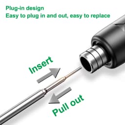 [E] 3Pcs Soldering Iron Tip USB Soldering Iron Tip 5V Battery Soldering Iron Tip Soldering Rework Accessories