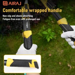 AIRAJ Extendable Aluminum Handle Pruning Shears, Large Opening Toothed Pruner, Gardening Branch Efficient Scissors-SK5 Blade