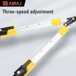 AIRAJ Extendable Aluminum Handle Pruning Shears, Large Opening Toothed Pruner, Gardening Branch Efficient Scissors-SK5 Blade