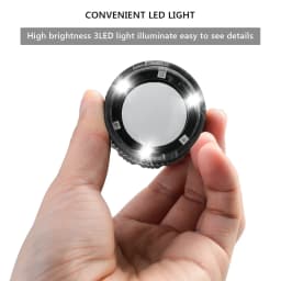30X Handheld Magnifying Glass with Scale LED UV Light Magnifier Cylindrical Adjustable Focal HD Loupe Jewelry Tool Reading Lupe