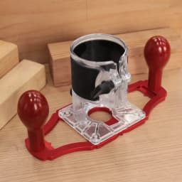 Upgraded Woodworking Router Base, Edge Guide Slotting Base with Handles and Centerline Pointer for Milling & Trimming