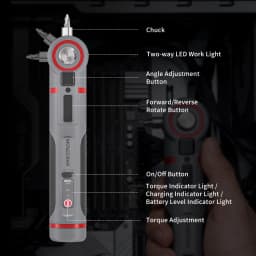 MOVECRAB Adjustable-Angle Mini Electric Screwdriver Set, Household Lithium-Powered Rechargeable Handheld Tool