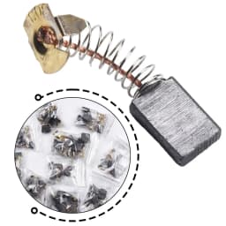 60-Piece Set of 10 Types of Motor Carbon Brush Replacement Kits for Power Tool Repair and Maintenance, Replacement Parts Suitable for Electric Drills, Angle Grinders, Hammer Motors, Impact Drills, and Circular Saws