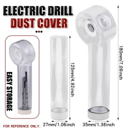 Rotating Nozzle Drill Dust Collection Box with Rotating Tilt System, Made of Plastic Material, Ergonomic and Efficient Design