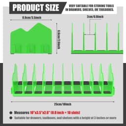 2/1Pcs Plier Organizer Rack 10-Slot Tool Organizer with Non-Slip Rubber Base Tool Drawer Toolbox Storage Workshop Accessory
