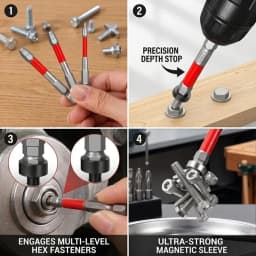 Strong Magnetic Hex Head Wrench Multi-Step Hex Sockets Screwdriver Bit Pagoda Screwdriver Drill Bits Impact Hex Shank Bits
