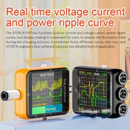 ATORCH D5P Touch Screen DC5.5 Tester DC 4.5-80V 12A Digital Voltmeter Ammeter Wattmeter Battery Capacity Power Analyzer Monitor