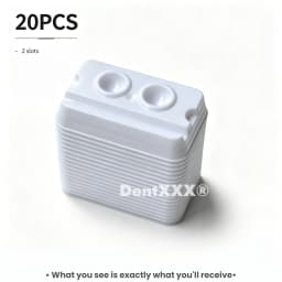 20/60/200PCS Disposable Mixing Wells, 2-Hole Mixing Applicator Trays, for Mixing Materials Pigment Cups Dental Plate Supplies