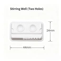 20/60/200PCS Disposable Mixing Wells, 2-Hole Mixing Applicator Trays, for Mixing Materials Pigment Cups Dental Plate Supplies