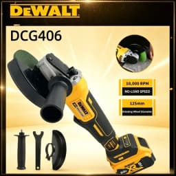 Dewalt DCG406 125MM Brushless Angle Grinder 9000RPM Cordless Cutting Machine Impact Polisher Machine Rechargeable Power Tool