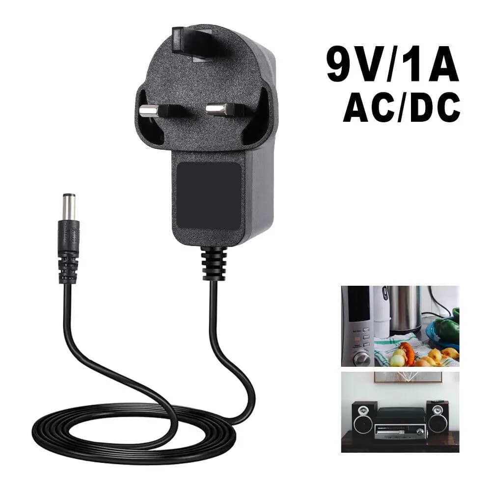 1Pc 9V UK Power Adapter Supply 1A AC/DC Power Adaptor 5.5x2.1MM LED Monitor Regulation Charger Tool Parts