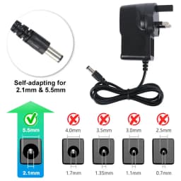 1Pc 9V UK Power Adapter Supply 1A AC/DC Power Adaptor 5.5x2.1MM LED Monitor Regulation Charger Tool Parts