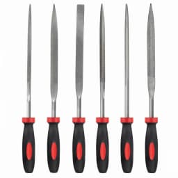 6PCS Metal Needle File Set Small Precision Mini Files Kit for Deburring Shaping Smoothing Metal Wood Plastic Ergonomic Handle