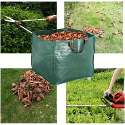 60/125L Heavy Duty Garden Storage Bag, Puncture-Resistant Reusable Lawn Leaf Collection Bag with Reinforced Handles, Leaf Bag