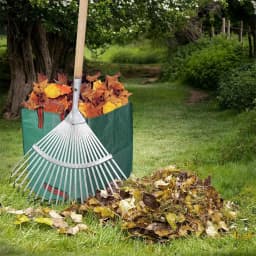 60/125L Heavy Duty Garden Storage Bag, Puncture-Resistant Reusable Lawn Leaf Collection Bag with Reinforced Handles, Leaf Bag