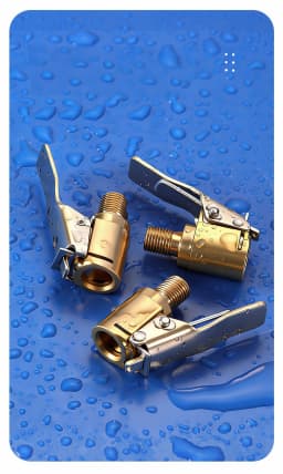 Locking Tire Air Chuck,Brass Tire Inflation Hose Adapter,Tire Nozzle With Tire Valve Threads,Unscrewed Connection Converted